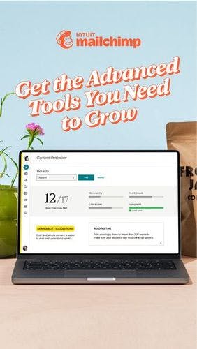 Mailchimp ad for growth tools
